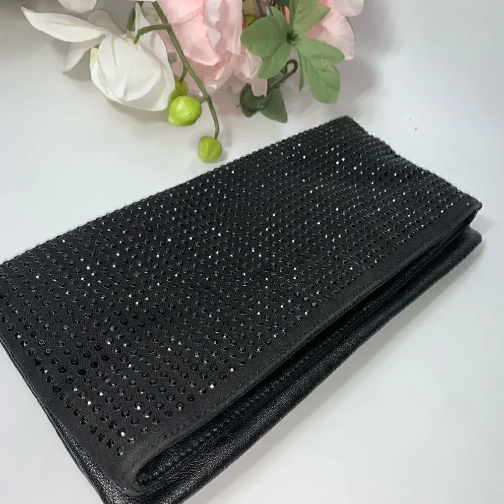 BCBGeneration Sparkly Clutch Black Medium